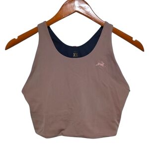 Tracksmith Turnover Crop Top in Dusty Rose Size XS